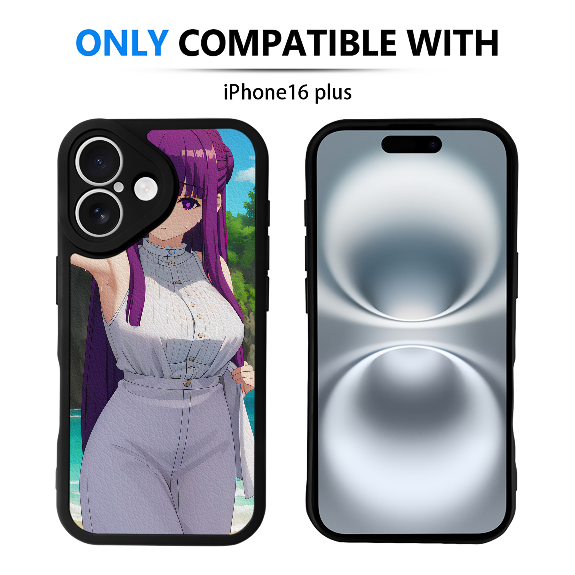 （画像用） 葬送のフリーレン Frieren 【iPhone 16シリーズ対応】シリコンスマホケース（レザー調） 材質：シリコン